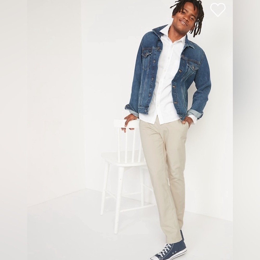 OLD NAVY NWT new khakis ultimate slim built in flex 32x34 32 casual skinny work